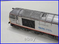 Hornby R3141 DB Class 60 No 60099 Tata Steel Silver Livery Weathered. DCC Fitted