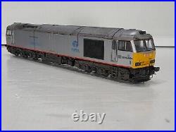 Hornby R3141 DB Class 60 No 60099 Tata Steel Silver Livery Weathered. DCC Fitted