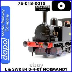 L&SWR B4 0-4-0T NORMANDY Tank Engine Loco O DCC & Sound 143 Dapol 7S-018-001S
