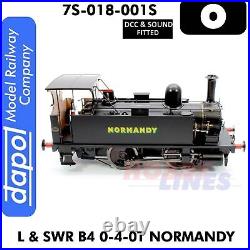 L&SWR B4 0-4-0T NORMANDY Tank Engine Loco O DCC & Sound 143 Dapol 7S-018-001S