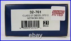 OO Bachmann 32-761 DCC SOUND Class 57 312 Network Rail Loco Weathered & Detailed