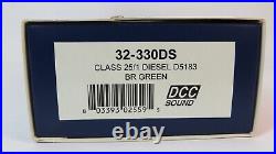 OO Gauge Bachmann 32-330DS DCC SOUND Class 25 D5183 BR Green Loco