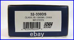 OO Gauge Bachmann 32-330DS DCC Sound Class 25 D5183 BR Green Loco