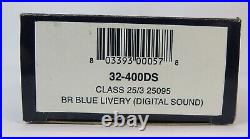 OO Gauge Bachmann 32-400DS DCC SOUND Class 25 095 BR Blue Loco