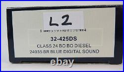 OO Gauge Bachmann 32-425DS DCC SOUND Class 24 035 BR Blue Loco (L2)