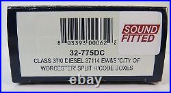 OO Gauge Bachmann 32-775DC DCC Sound Class 37 114 City Of Worcester EWS Loco