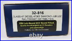 OO Gauge Bachmann 32-816 DCC SOUND Class 47 365 Diamond Jubilee Railfreight Loco