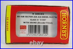 OO Gauge Hornby R2803XS DCC SOUND Class 31 233 BR Sub Sector Railfreight Loco