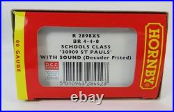 OO Gauge Hornby R2898XS DCC Sound Schools Class 30909 St Pauls BR Black Loco