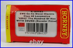 OO Gauge Hornby R2899XS DCC Sound Class 60 042 The Hundred Of Hoo EWS Loco