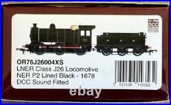 Oxford Rail OR76J26004XS NER P2 (lined black) 1678 0-6-0 Class J26 Sound fitted