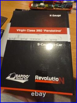 Rapido N Gauge Virgin Class 390 Pendolino DCC SOUND With Light Bars