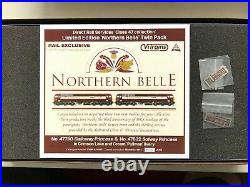 ViTrains 00 Gauge V2000/1 Pair DRS Northern Belle Class 47 loco's with DCC Sound